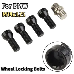 4Pcs M14x1.25 Anti-Theft Screw Alloy Steel Wheels Lock Bolts For BMW MINI R50 Security Formula Closed Acorn Lug Nut Key