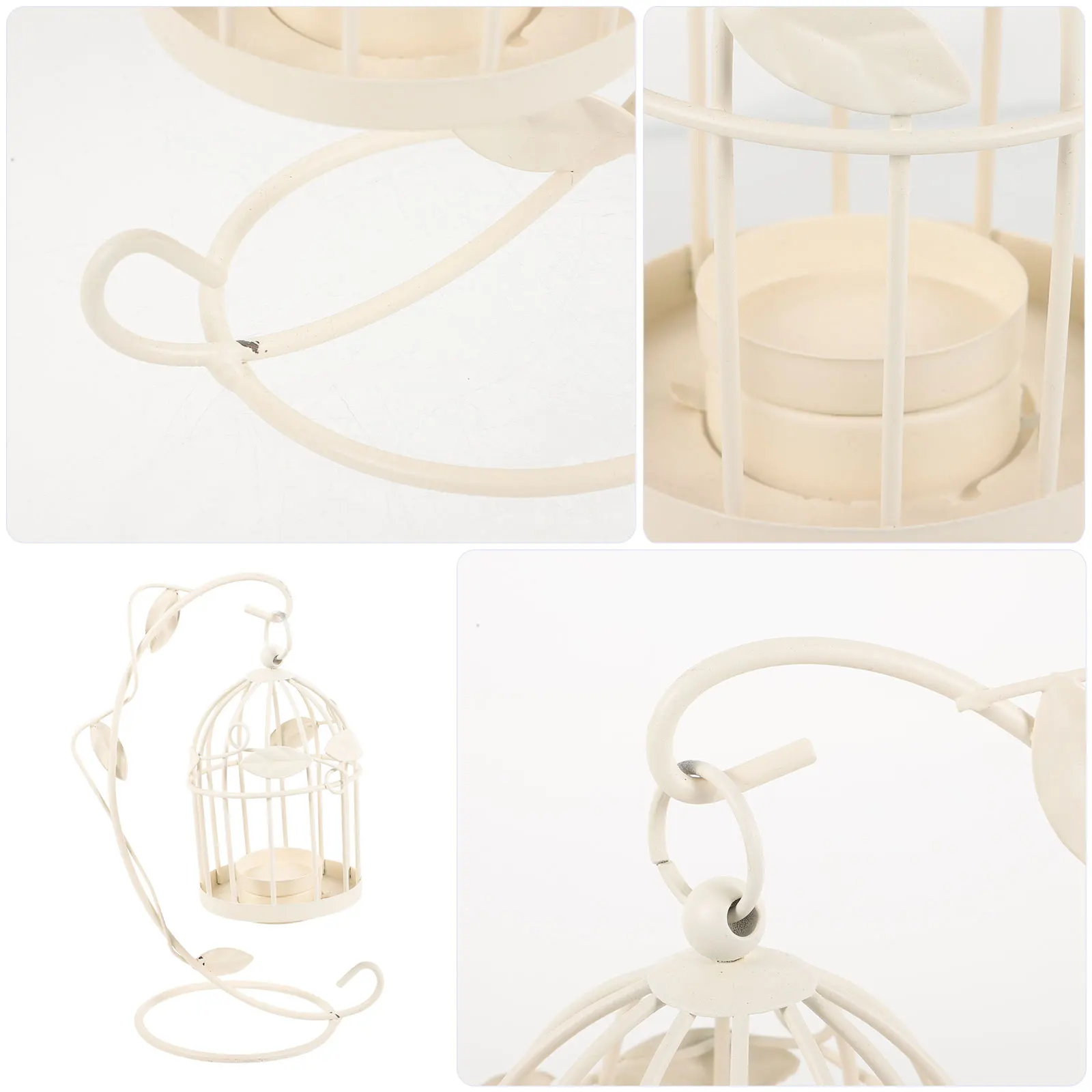 

Black Hanging Wire Cage Vintage Candlestick Holder Indoor Outdoor Party Wedding Hanging Candlestick