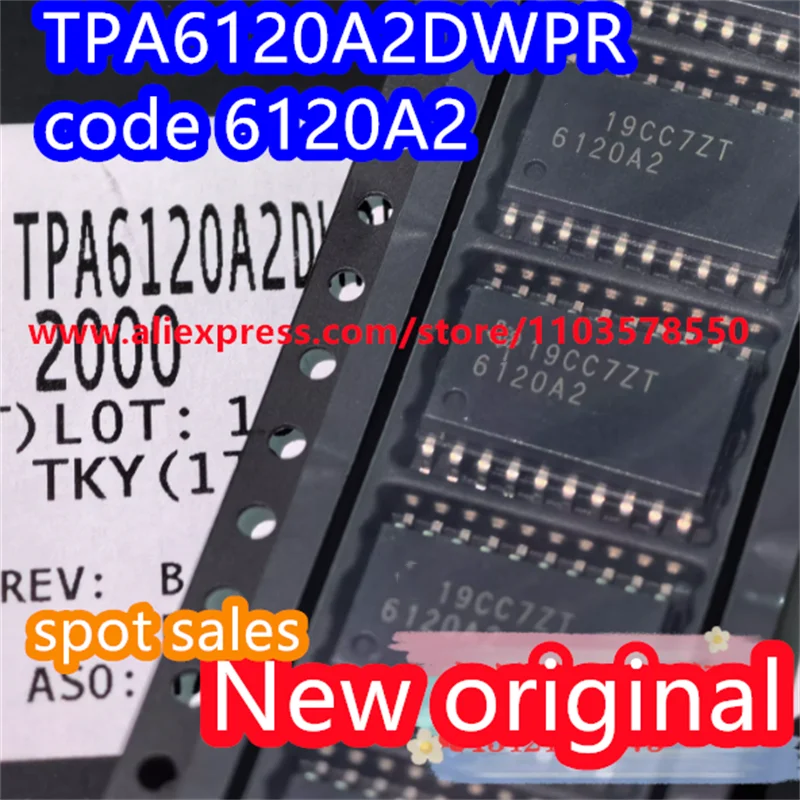 （5PCS） 100% New original TPA6120A2DWPR 6120A2 audio power amplifier TPA6120A2DWP TPA6120A2 SMT SOIC-20