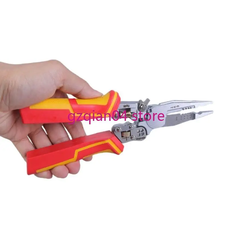 N7MD Multifonctionnel Fil Stripper Coupper Cable Cutter Pliers Professional 8-in-1