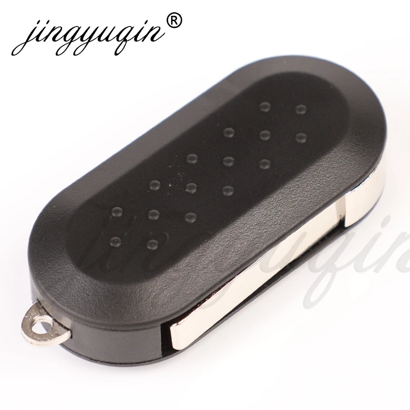 jingyuqin Colorful 3 Buttons Flip Remote Key COMBO Case Shell for FIAT 500 Panda Punto Bravo Car Alarm Keyless Entry Fob Cover