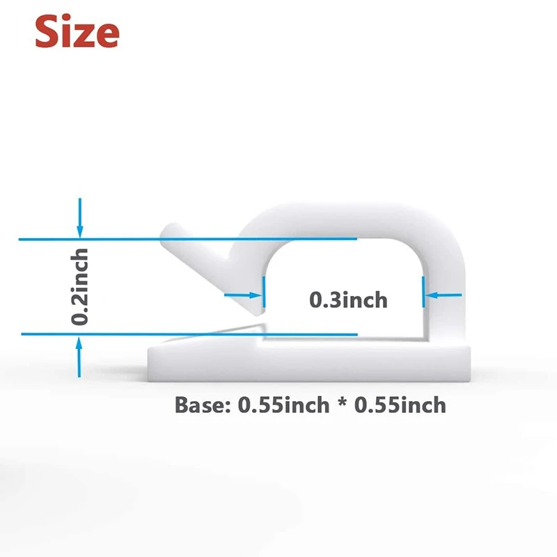 مشابك كابلات مع أشرطة لاصقة قوية ، حامل أسلاك ، إدارة الحبل ، أبيض ، مكتب ، منزل ، سيارة ، 50 *