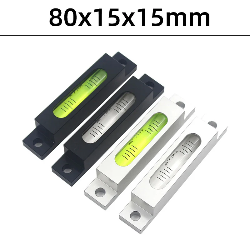 Multi Precision 80mm Long Tube Level Bubble Rule Component for Machine Tools Optical Platforms Measuring Fixtures Renovation Etc