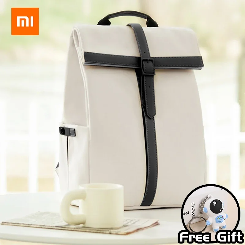Xiaomi 90FUN NINETYGO Grinder Oxford Backpack15.6 بوصة حقيبة لابتوب النمط البريطاني على ظهره للرجال والنساء حقيبة مدرسية للبنين بنات