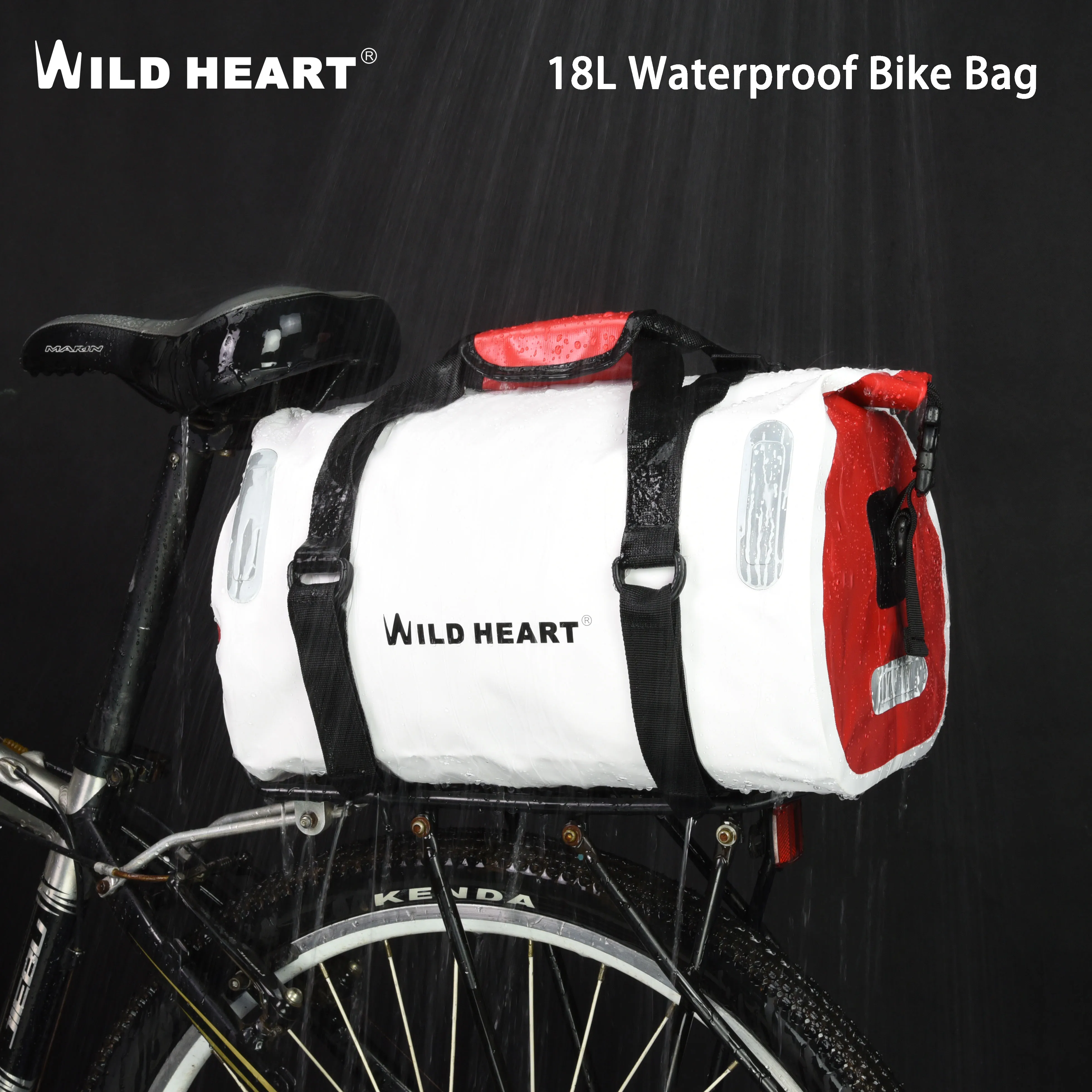 

Водонепроницаемая сумка WILD HEART 18 л для заднего багажника велосипеда, сумка для хранения на велосипеде, сумка на заднее сиденье, сумка на сиденье мотоцикла