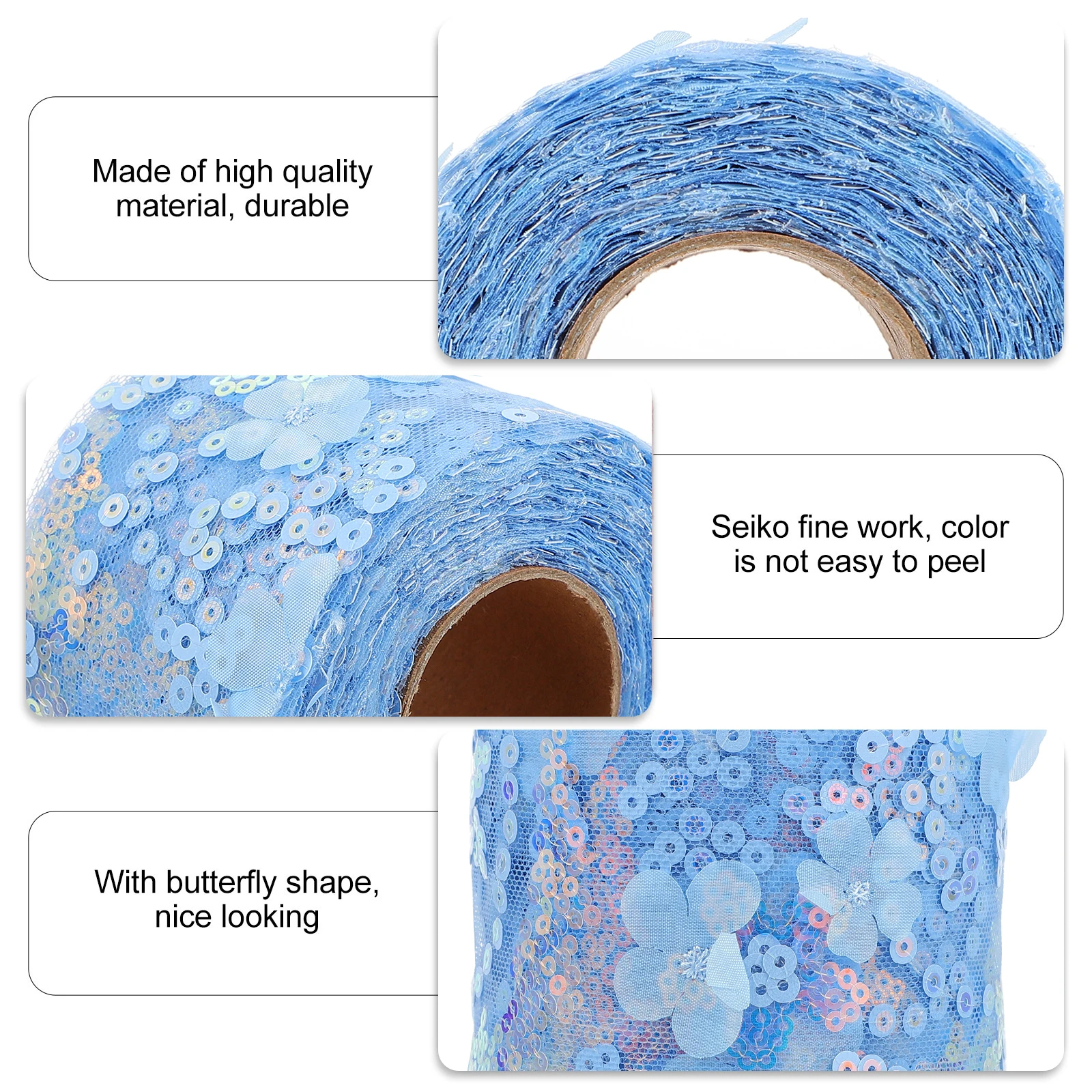 

1 Roll Flower Pattern Gauze Ribbon Lightweight Diy Crafts Material For Bow Making Hair Clip Headwear Decoration Webbing