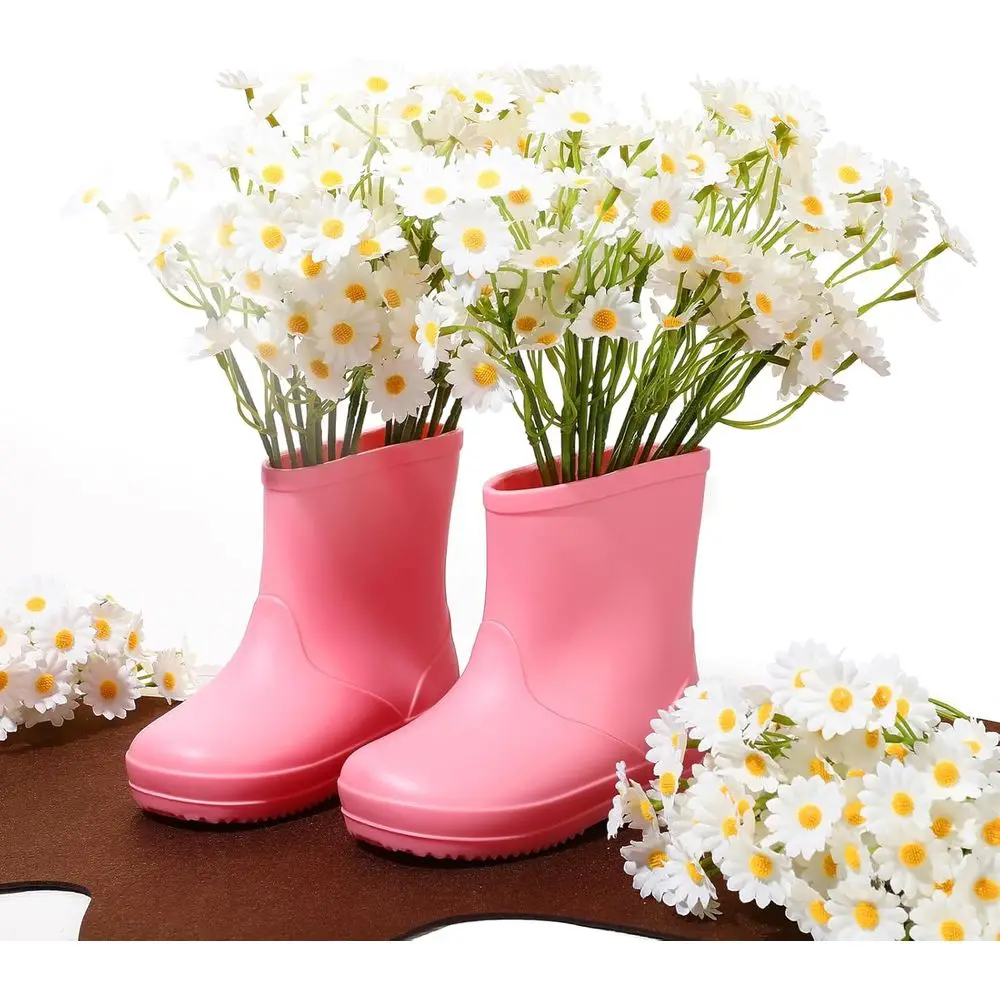 

Tjena украшение для дня рождения, милые мини-сапожки, ваза, 24 шт., искусственный букет ромашек, шелковые цветы, грязный пудинг, скатерть, милая