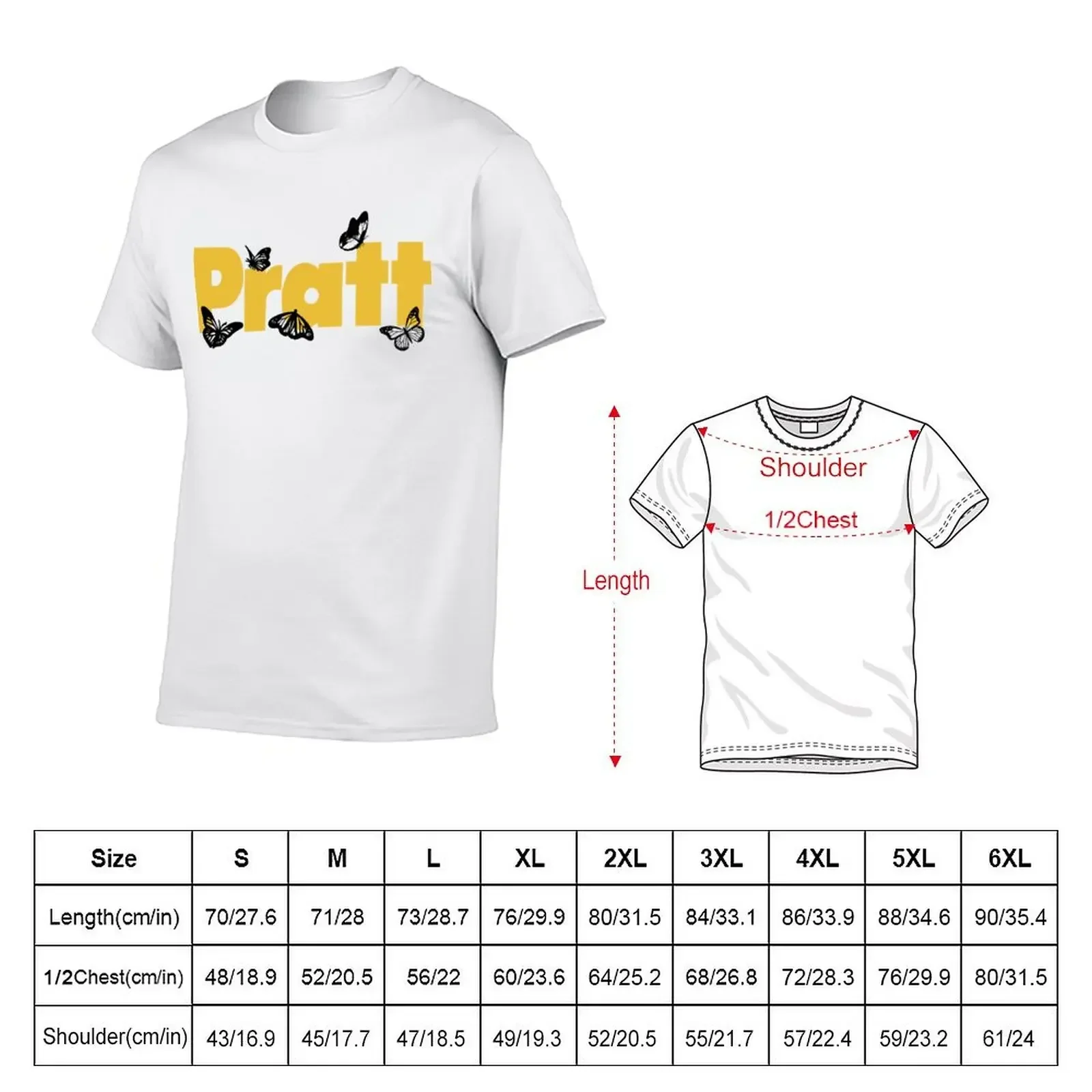 Pratt Institute Butterfly T-Shirt kawaii clothes vintage t shirts t shirt men