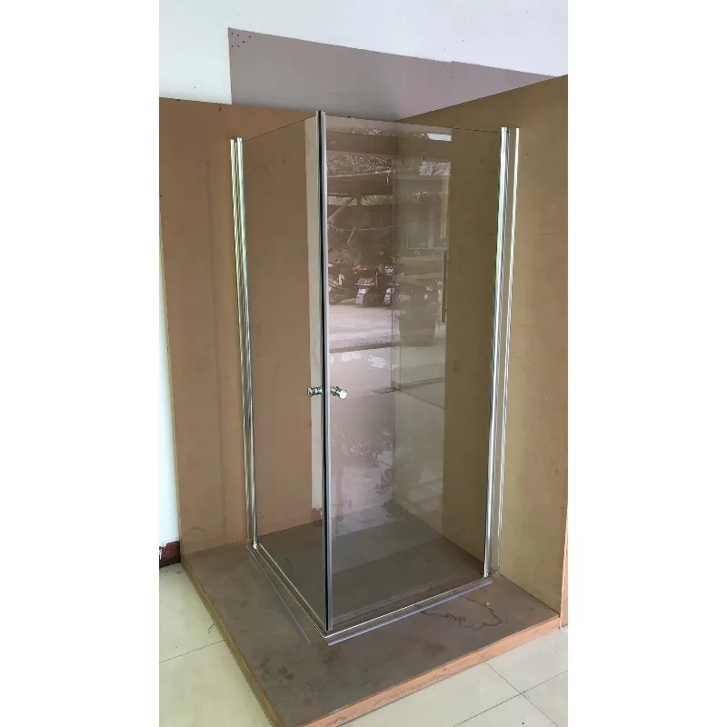 Pivot Aluminum Folding Luxury Shower Cabin 6MM Tempered Glass Square Style With Frame CE Approved For Apartment & Hotel Use