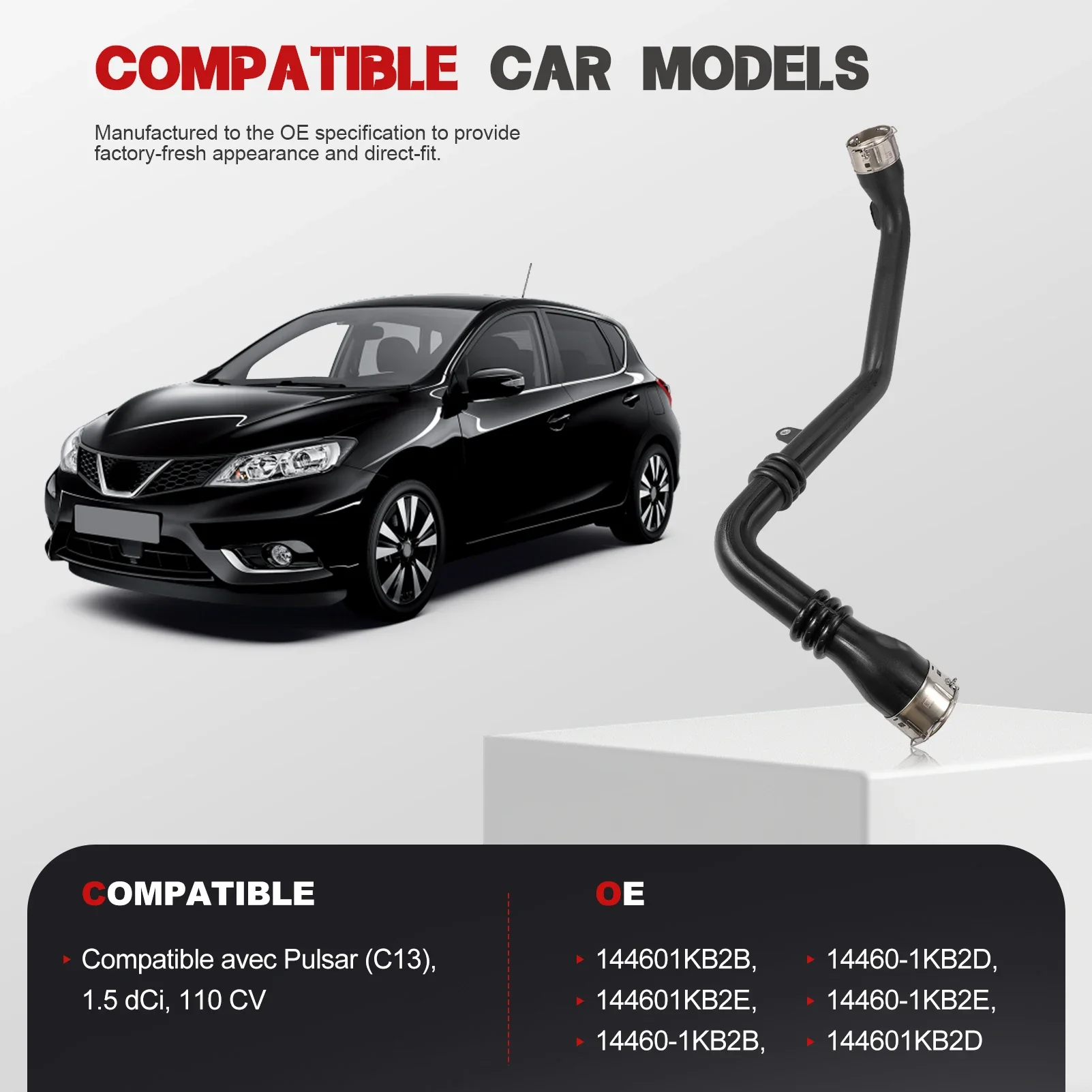 

Шланг интеркулера 144601KB2B, 144601KB2E для Nissan NV200 Evalia 1.5 DCi 144601KB2D