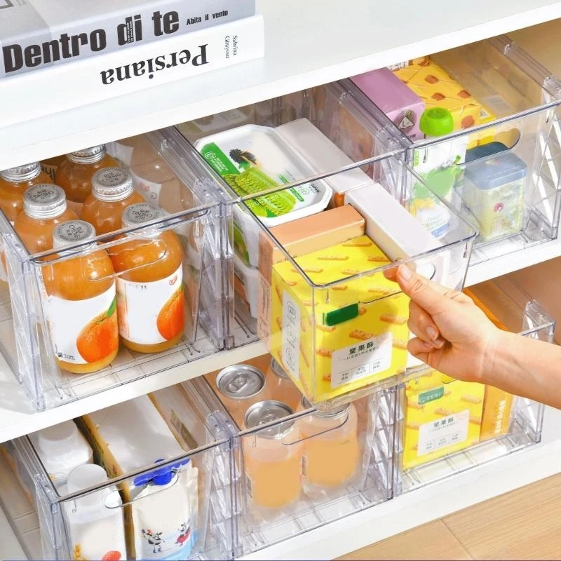 

1Pcs Versatile Stackable Storage Drawers for Kitchen Pantries Bathroom Closet