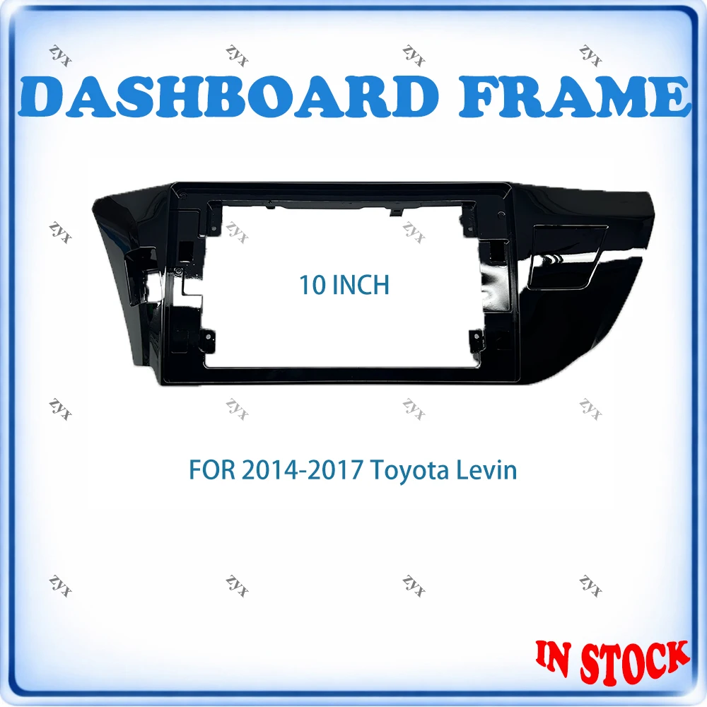 Car Radio Fascia Frame For Toyota Corolla Levin 2014-2018 10 inch Stereo Panel Wiring Harness Adapter