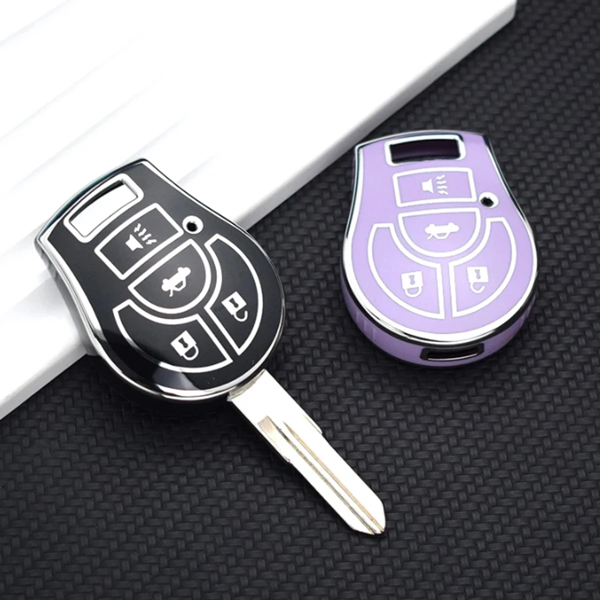 For Nissan Tiida Terrano Cube Pathfinder Rogue 2012 Maxima Altima Sentra Juke Micra Qashqai March 2012 TPU Car Key Case Cover