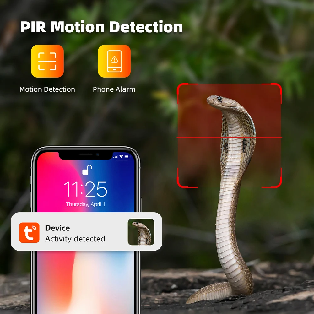 Tuya Outdoor PTZ Hunting Camera 4G EU Trail 3MP 7800mAh Battery 6W Solar Panel Color Night Vision PIR Motion Built-in Mic