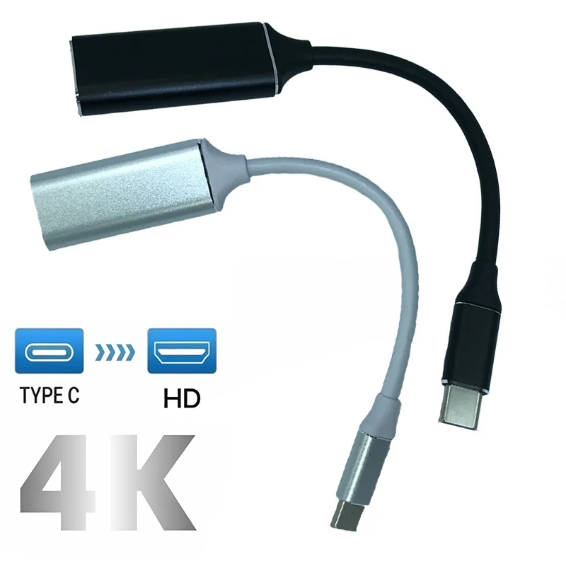 Type C To HDMI-compatible Adapter 4K 8K 60Hz USB C To HDTV Cable Converter For MacBook Pro Air iPad Pro iPhone Huawei Laptops PC