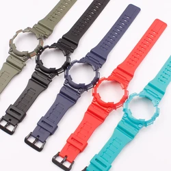 Adaptation AQ-S810W set case strap aq s810w model resin glossy case set watch accessories