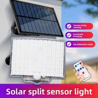 Solar Light 106LED Outdoor Courtyard Light Remote Control Split Body Human Sensing Terrace Balcony Outdoor Lighting