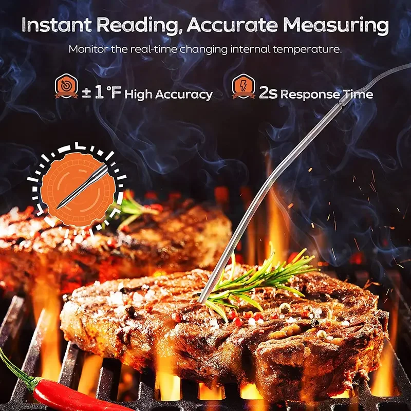Digital meat kitchen thermometer stainless waterproof meat temperature thermometre probe oven cooking BBQ temperature meter image 2