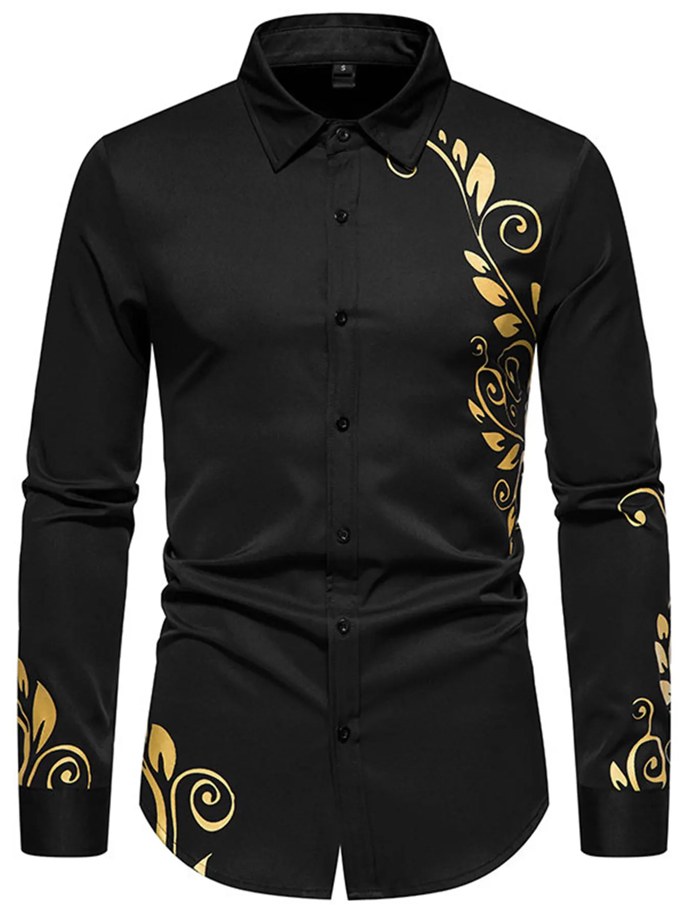 2024 New Fashion Printed Shirt Men\'s Long sleeved Casual Fashion Shirt