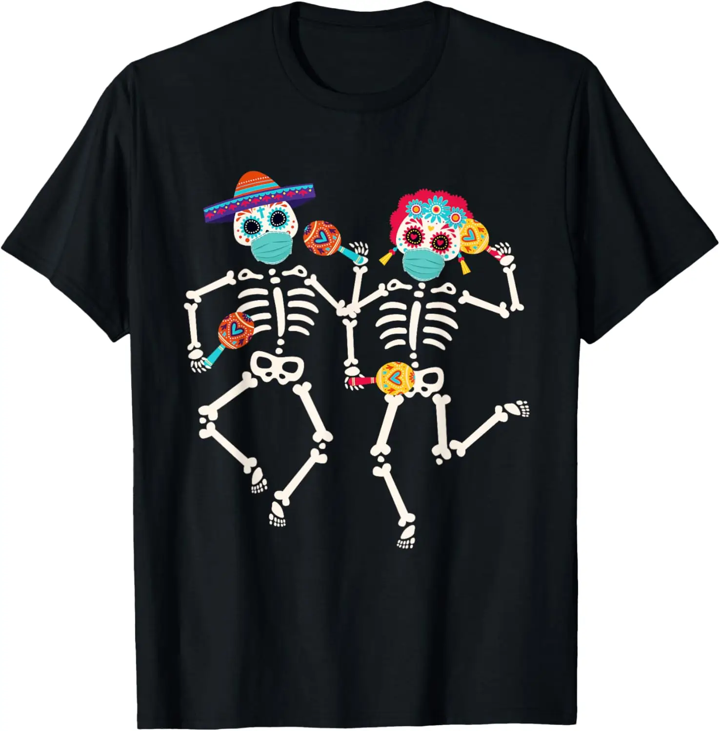 

Футболка Dia De los Muertos Day of the Dead 2023 2024, танцы с черепом