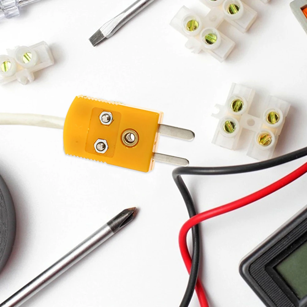 

4 Sets K Type Thermocouple Connector Male Female Plugs Socket Replacement Cable Mini Connectors Extension Wire Electrical