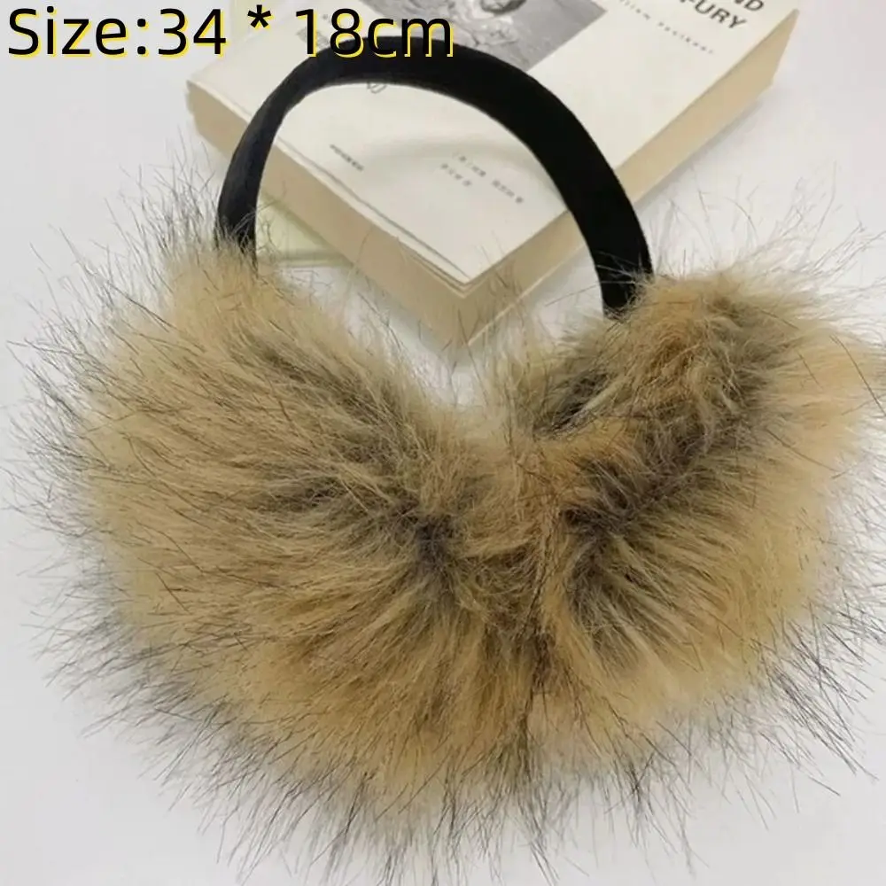 Novo y2k protetores de orelha de pele de vison falso manter quente à prova de vento capa de ouvido proteção fria engrossar protetores de orelha inverno