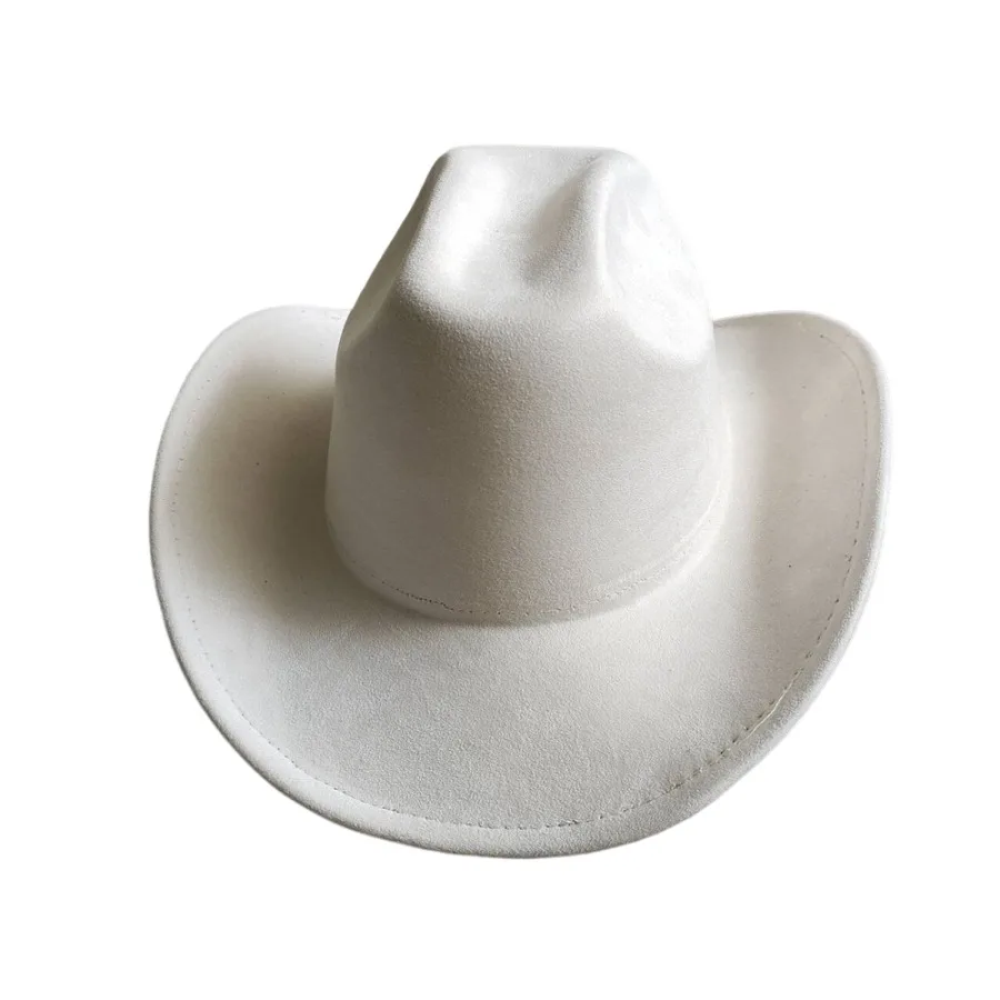 Klassiek Suède 7,5 cm Western Cowboy Dames Fedora Hoed Heren Kerk Jazz Hoed Mode Reizen Feesthoed Denim Hoed 2025