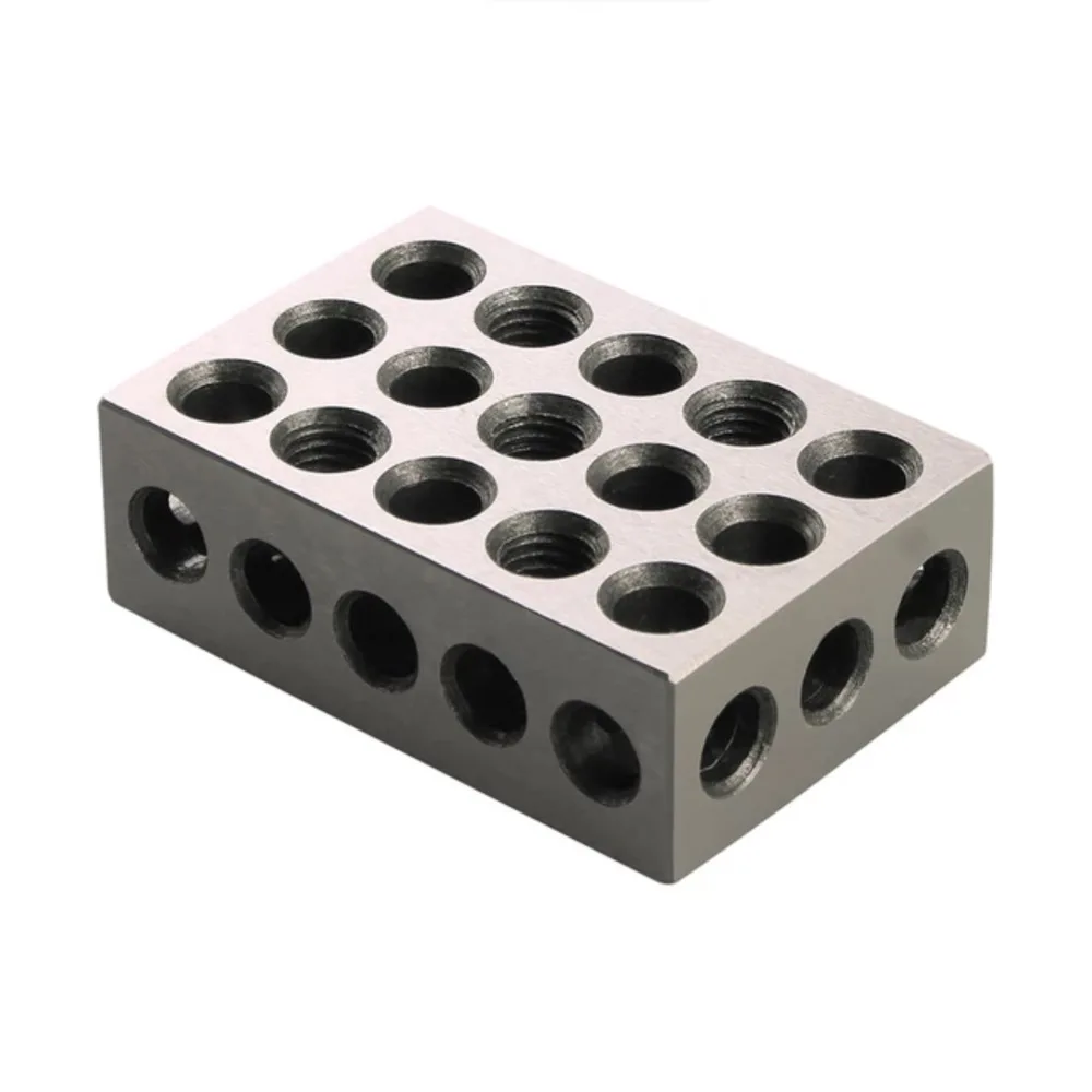 23 holes Precision 25-50-75mm Blocks 1pair (2pcs), parallel clamping block set, steel block 23 Holes 1-2-3