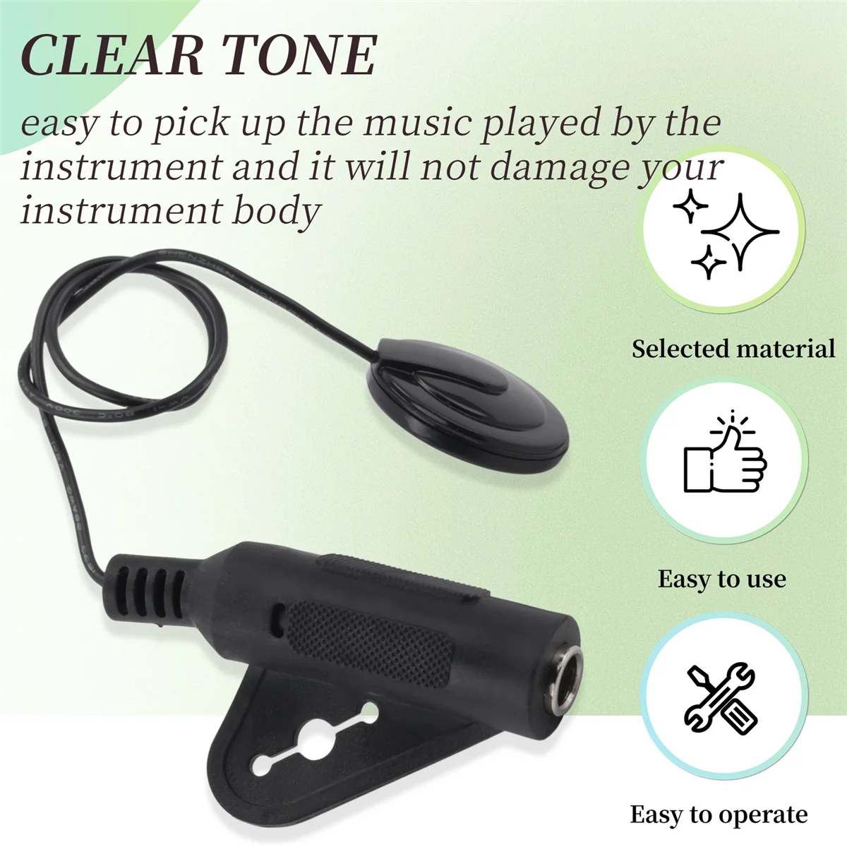 

Lo-ok Acoustic Guitar Pickup Piezo Contact Pickup for Guitar Ukulele Violin, Mandolin, Banjo, Kalimba, Harp