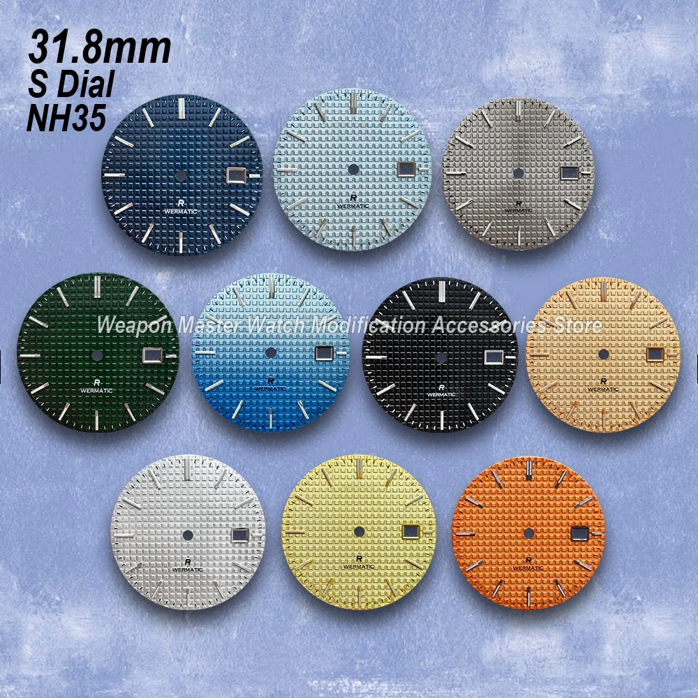 

31.8mm S Logo Dial Fit NH35/NH36 Japan Automatic Movement Green Luminous High Quality Oak Watch Modification Accessories