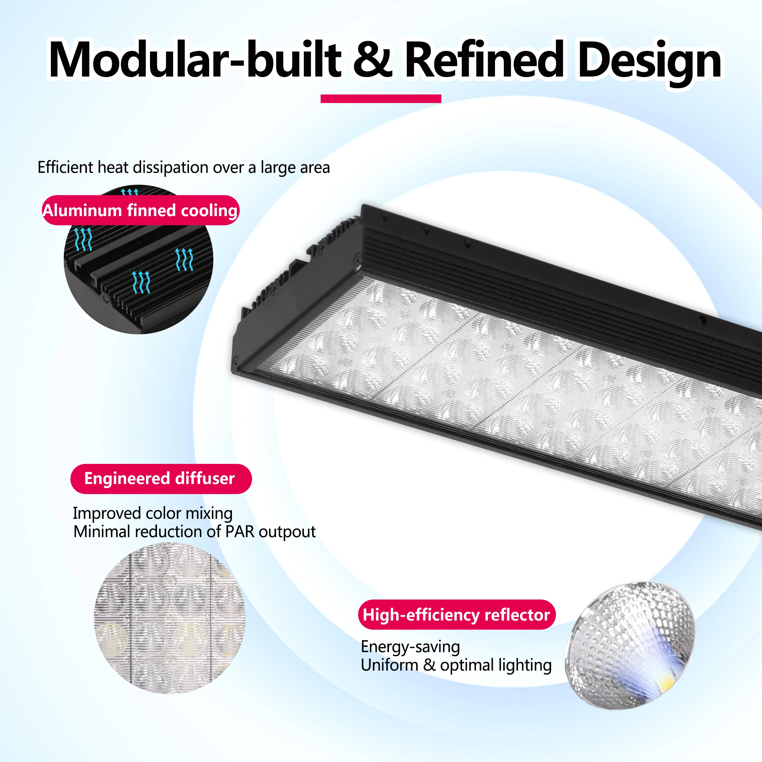 PopBloom H54 WiFI App Control Phone Control Full Spectrum Marine LED Aquarium Light for Coral Reef Fish Tank,Saltwater Lighting