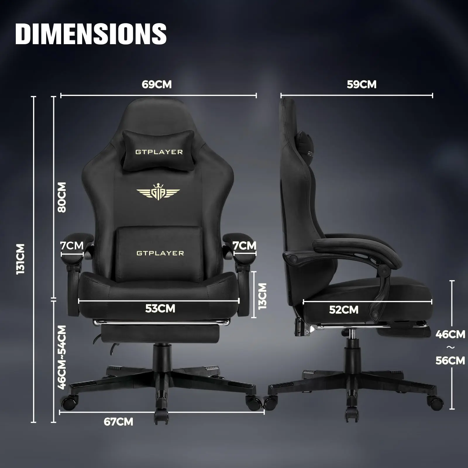 Big and Tall Gaming Chair 400lbs Heavy Duty Office Chair with Foot Rest, High Back Pocket Spring Ergonomic Computer
