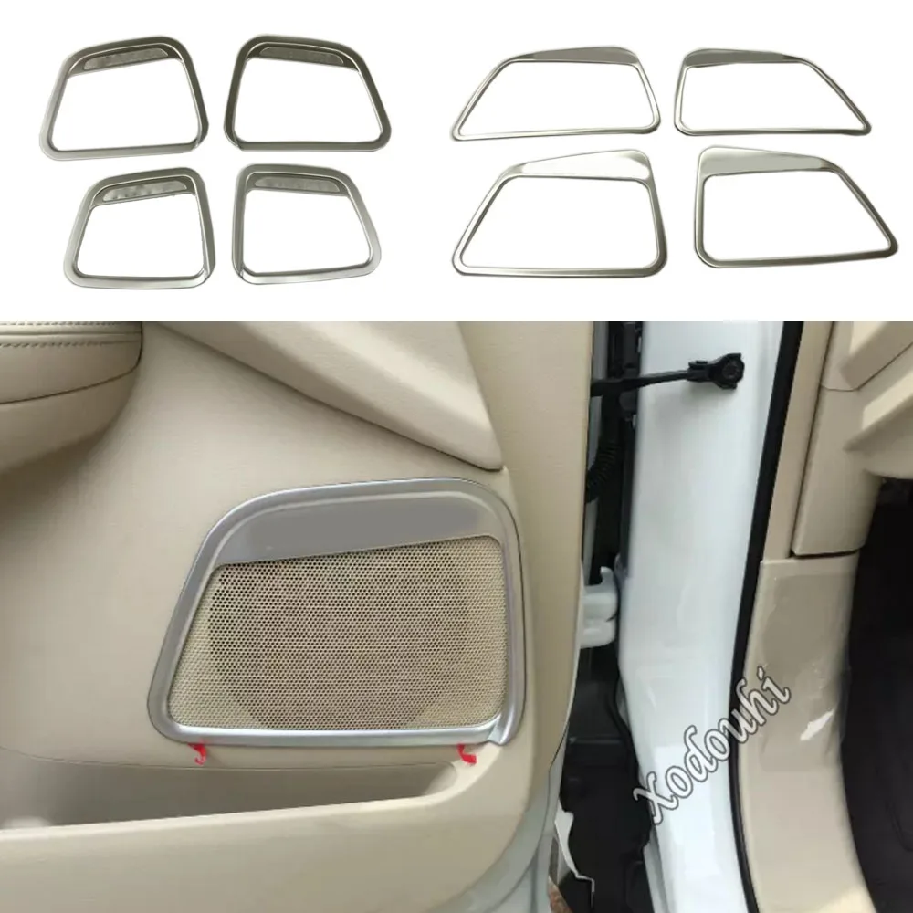 For Nissan Murano 2015 2016 2017 2018 2019 Car Styling Stick Cover Inside Door Audio Speak Sound Ring Lamp Trim Frame Panel Part