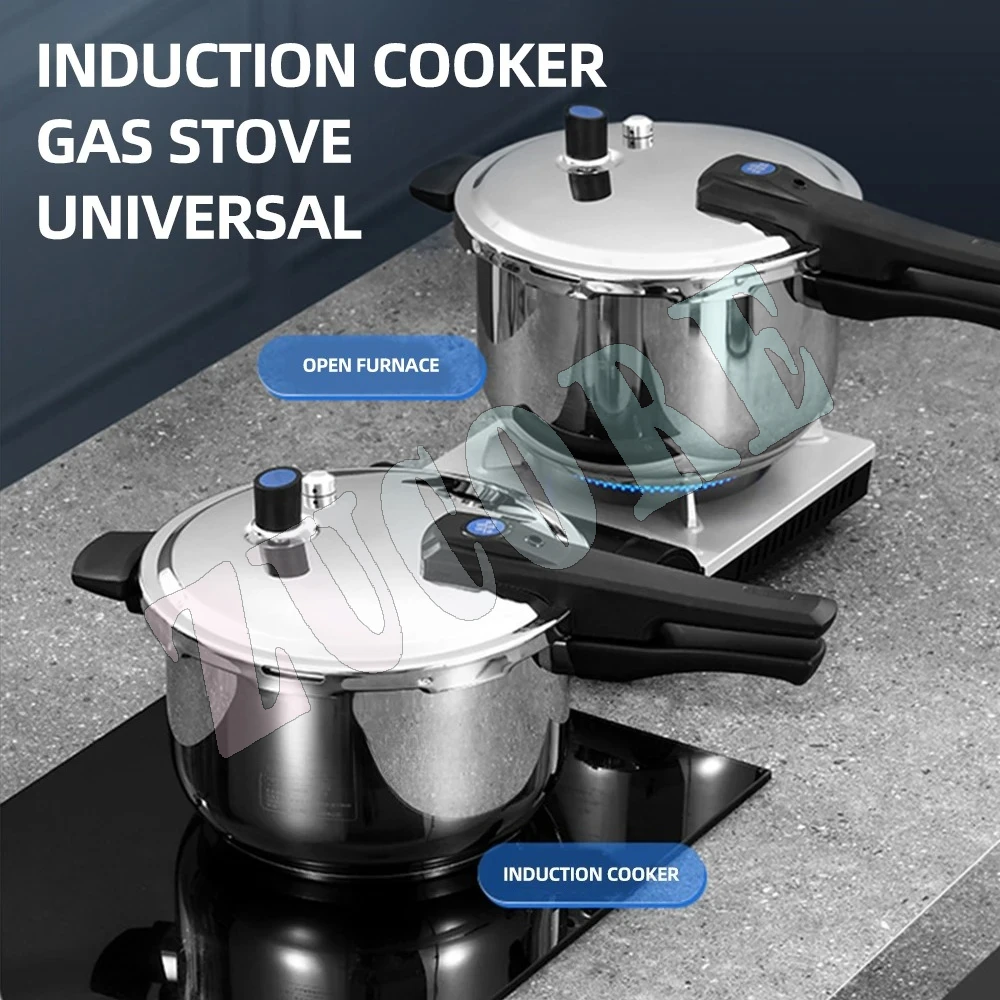 

Kitchen Gas Pressure Cooking Pot Stainless Steel Universal Explosion Proof Cooker Household Gas Induction Cooker