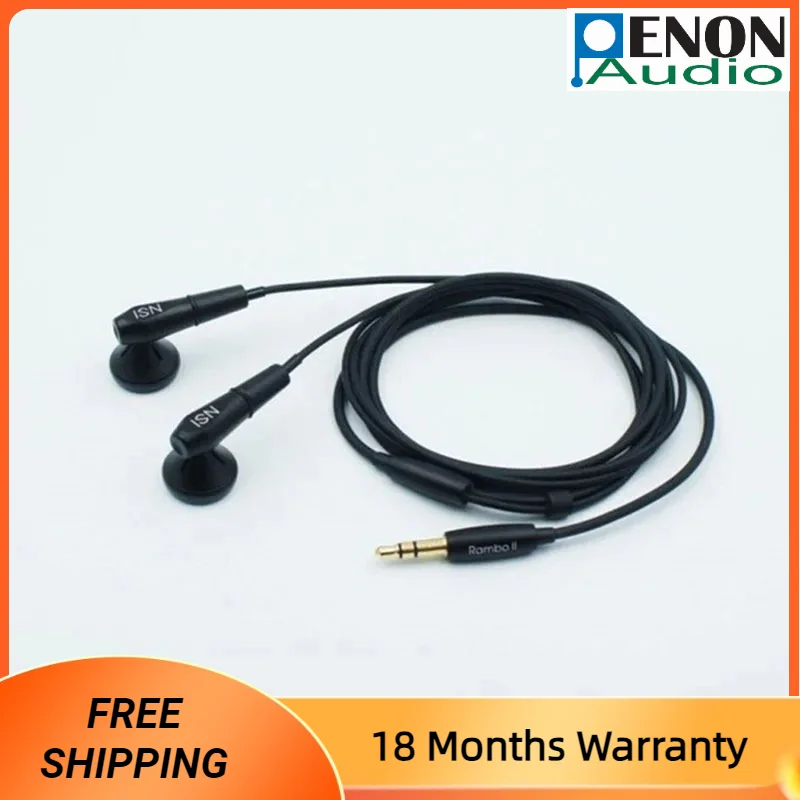 ISN Audio Rambo II 32ohm Dynamic Driver MMCX High-Performance Flat Earphone Audiophile HiFi Earbud