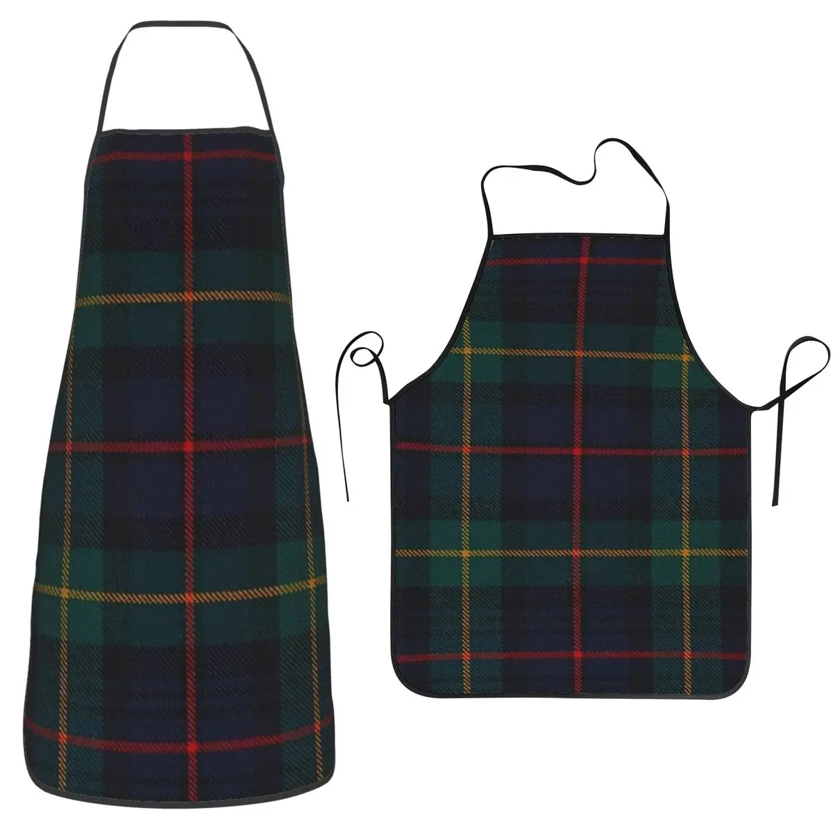 

Farquharson Scottish Tartan Aprons Chef Cooking Baking Tablier Sleeveless Bib Kitchen Cleaning Pinafore for Women Men Painting