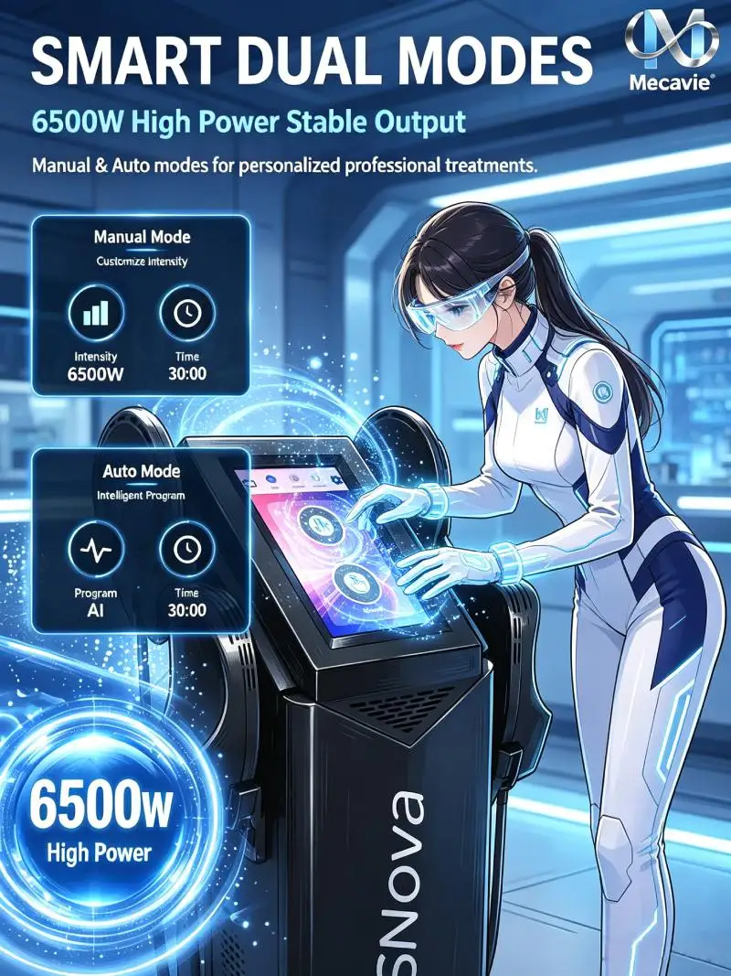 New 6500W HIEMT EMS Body Sculpt Machine 5Handles Electromagnetic Muscle Building Fat Reduction Butt Lift Non-invasive For Salons