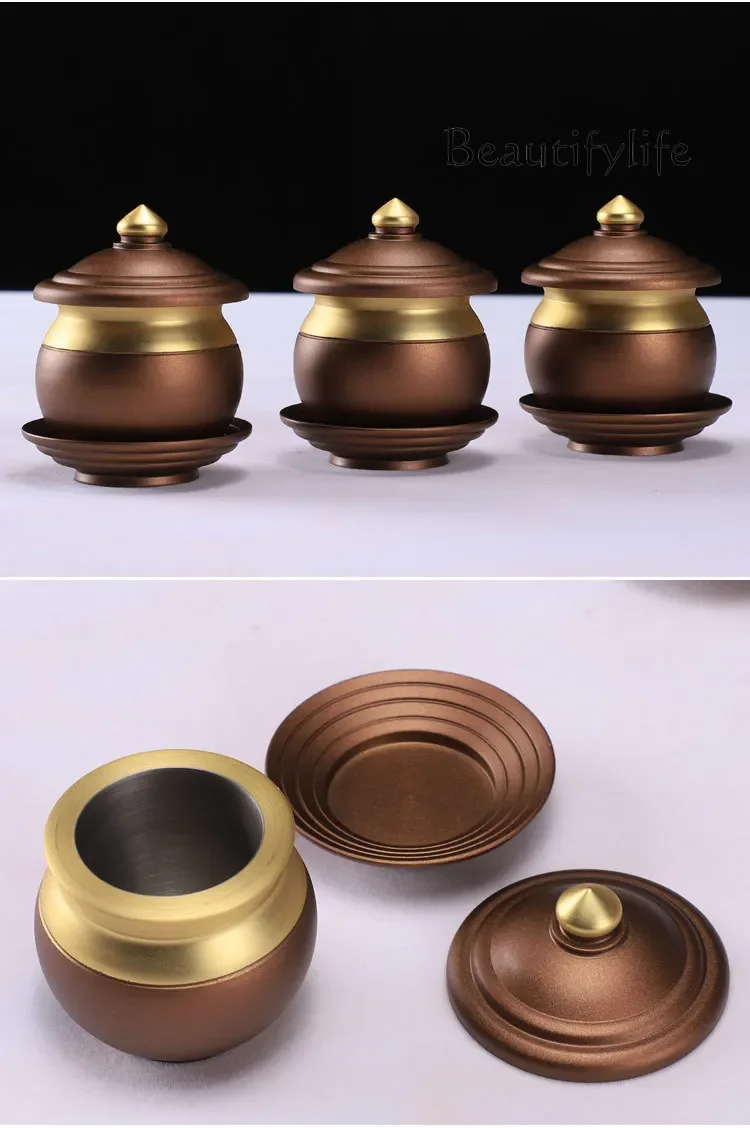 

muebles para hogar Тайвань бронзовый набор посуды Будды принадлежности для дома полный набор Будды простая чашка для подачи воды лампа i