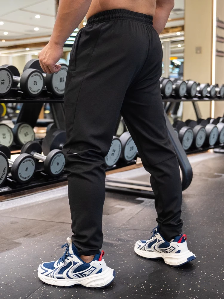 Autumn winter Running Pants Men Fitness Sports Gym Elastic Loose Quick dry Sweatpants Training Jogging Exercise Slim Trousers