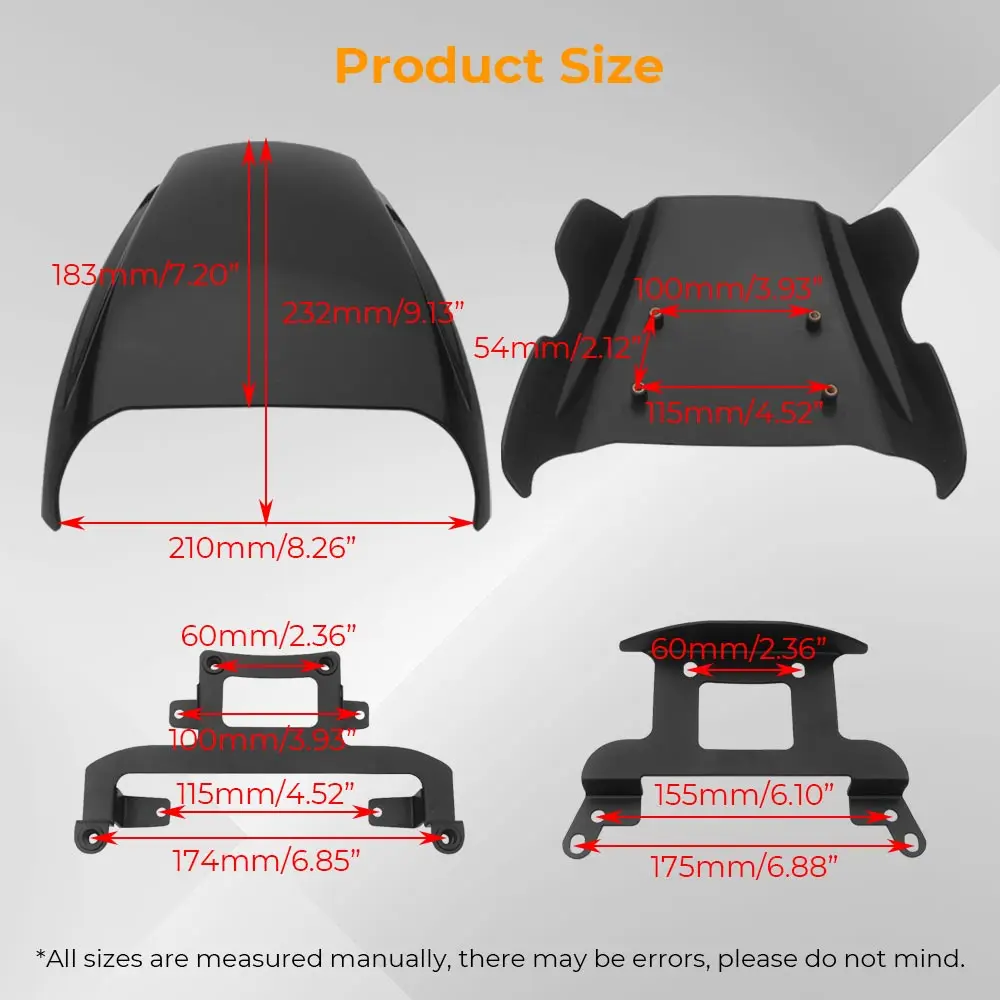 Motorcycle Abs Plastic Front Fairing Cover With Installation Bolts Bracket For Harley Sportster S Rh1250S 2021-2026 Gloss Black