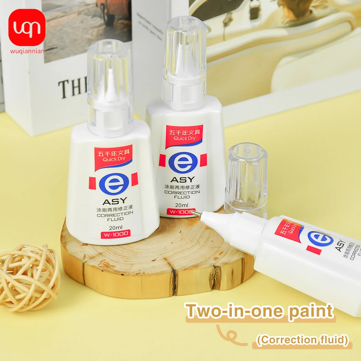 سائل تصحيح سريع الجفاف من WQN، 20 مل، أبيض وسهل الاستخدام، وقت تجفيف قصير، متوفر في عبوات مكونة من 1/3/6 قطع