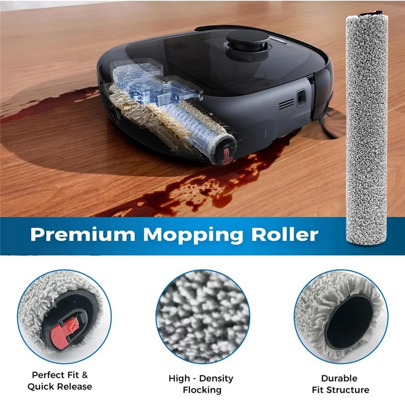 Sac à poussière filtre brosse latérale rouleau brosse 12 pièces pièces de rechange pour Eufy E25 Omni/E28 Omni Robot aspirateurs Cleaner-A77G