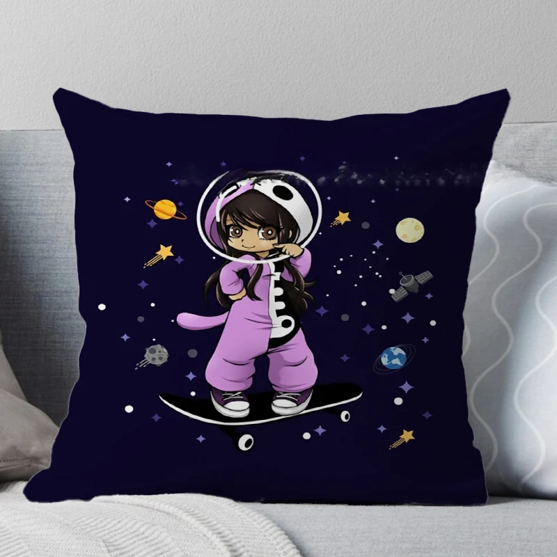 Cartoon Aphmau Decorative Pillowcase Peach Cushion Pillow Case Sofa Car Christmas Decoration Pillow Cover 45cm No Insert