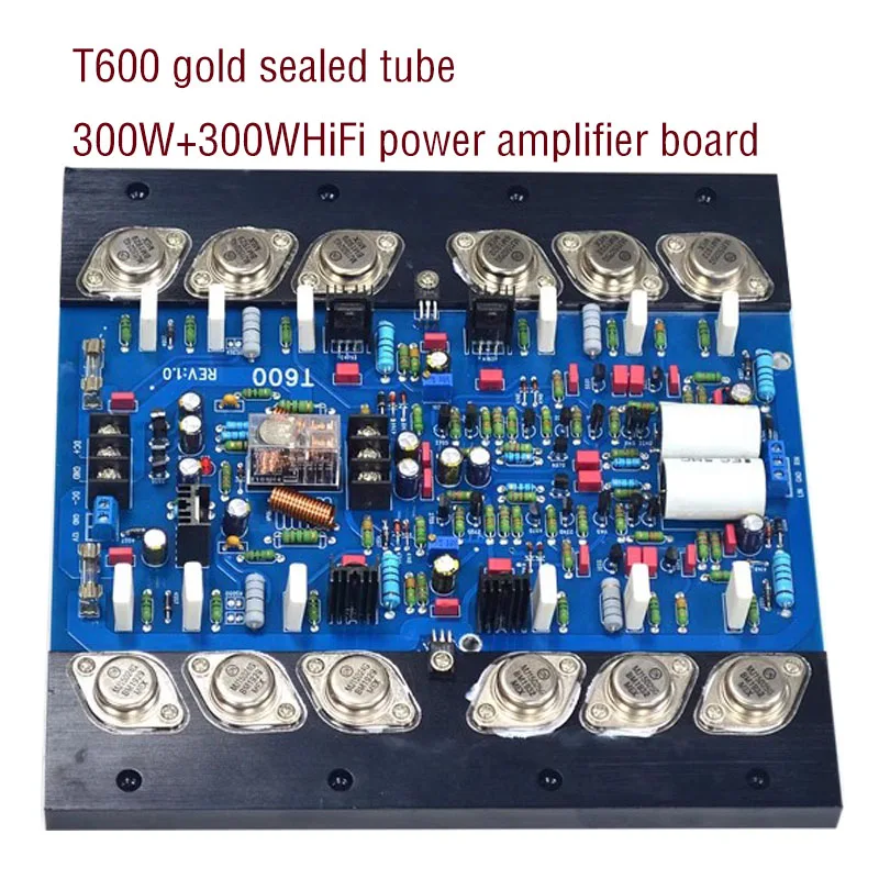 

Плата усилителя HiFi T600 с золотыми герметичными лампами, мощная задняя усилительная плата класса AB, регулируемая двухканальная плата класса A, проверенная на исправность.