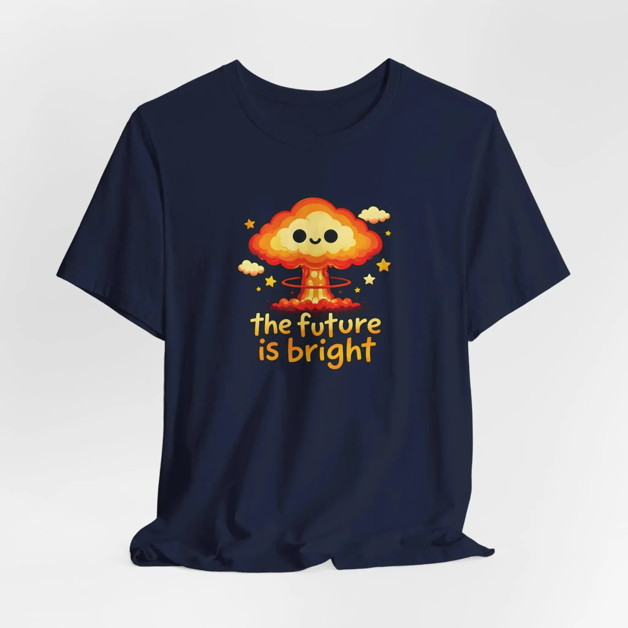 Funny Statement Tee The Future Is Bright T-Shirt Funny Dark Humor Shirt Cute Nuclear Explosion Tee Sarcastic Graphic T Shirt