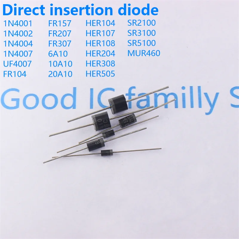 

Диоды прямого ввода 1N4001 1N4004 1N4007 1N4007 FR302 FR302 10A10 20A10 MUR460