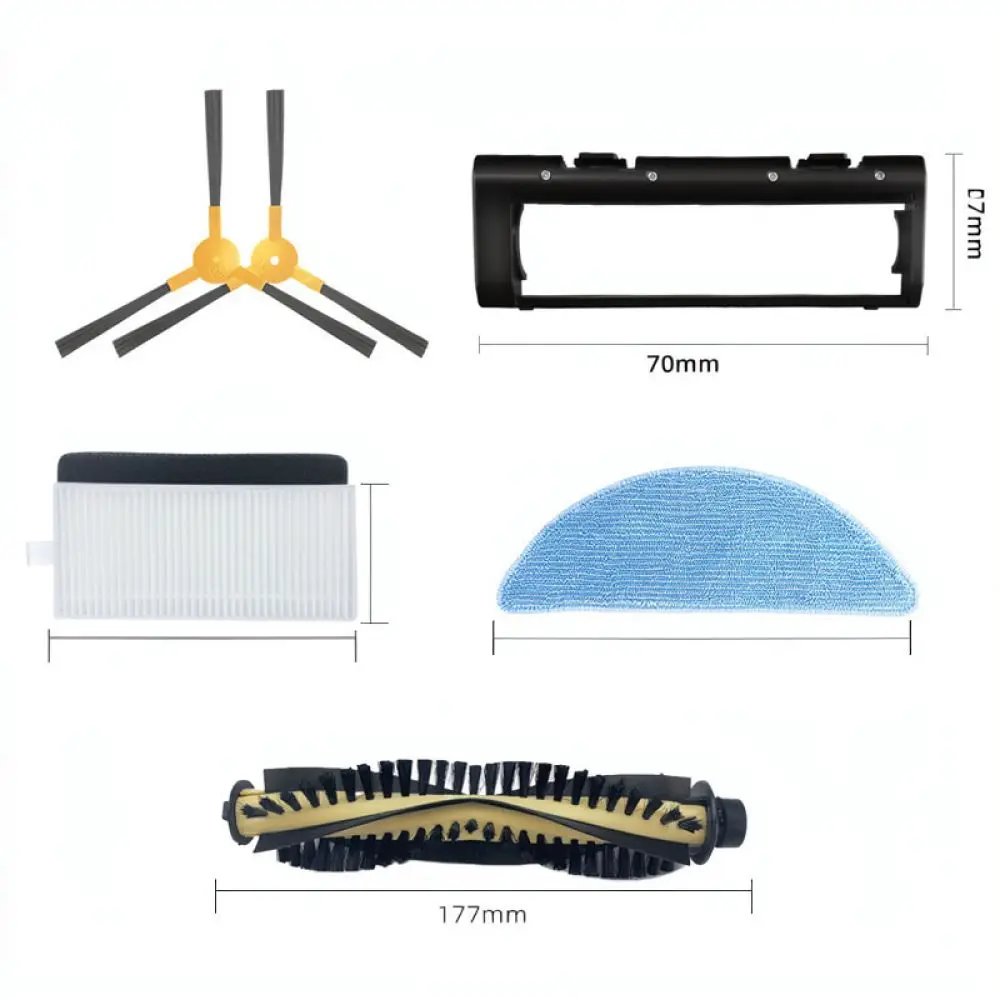 For Neatsvor X500 S6 M1 Robot Vacuum Accessories Maintenance Kit Roller Brush Side Brushes Filter Mop Cloth Spare Parts