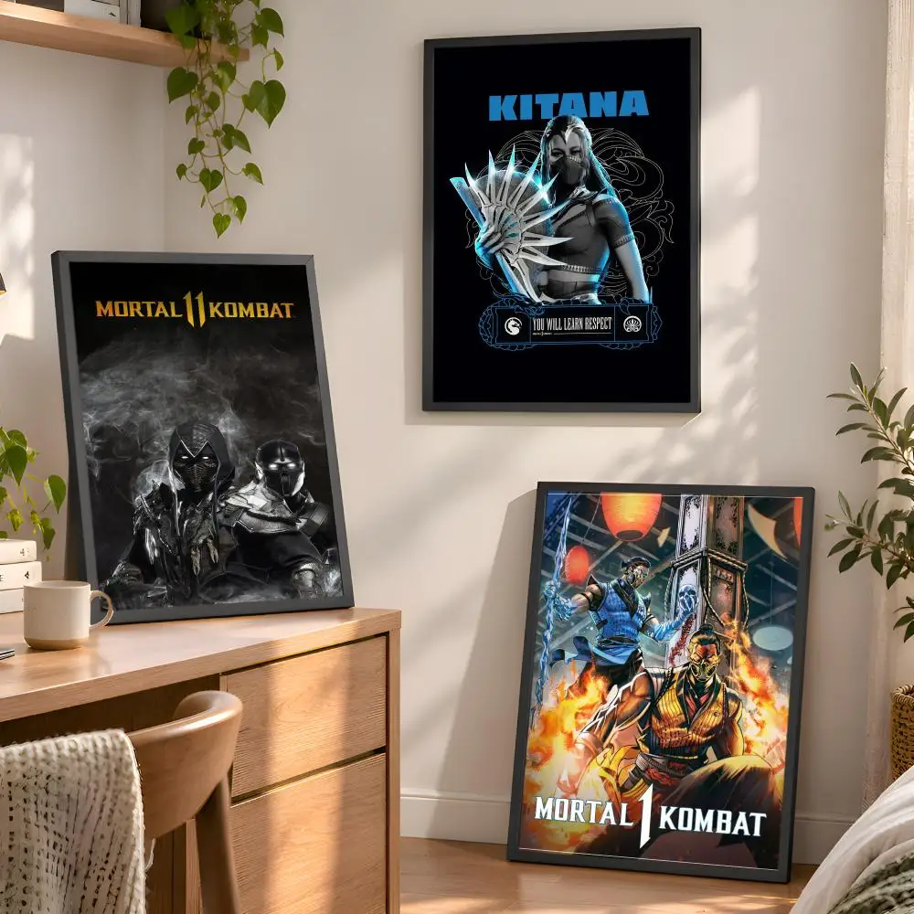 Game M-Mortal Kombat Poster Aesthetic Wall Art Bedroom Living Room Dorm Office Home Decor