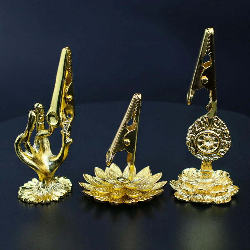 Gold-plated Lotus Incense Burner Metal Incense Clip Golden Incense Burner For Camping Garden Classic Candlelight Dinner Props