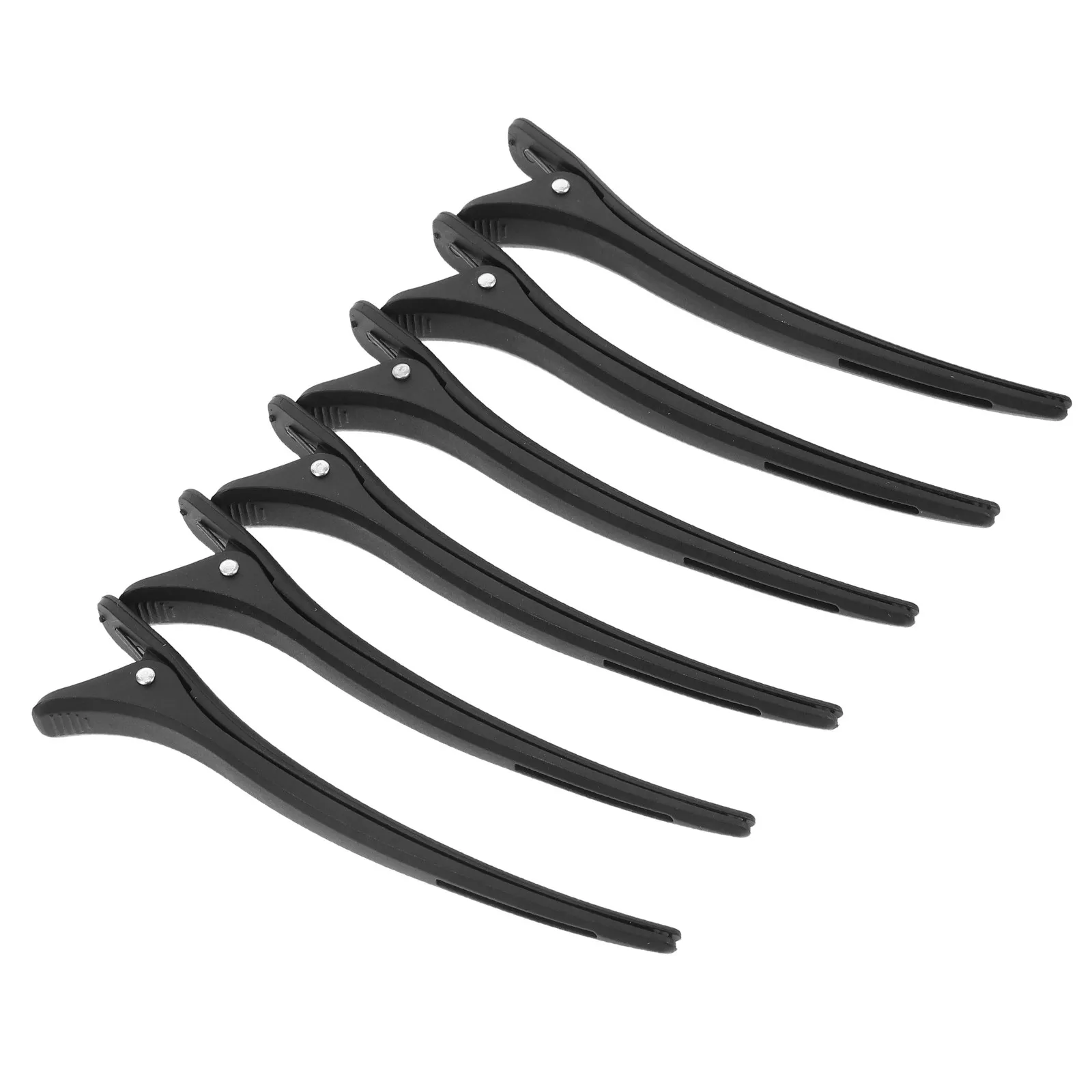 

6Pcs Glossy Plastic Duckbill Hairdressing Clips Haircut Separate Clips for Home Store Salon Hairpin Tools Haircut Tools